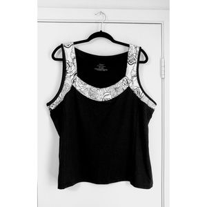 Soma Intimates B&W Workout Lounge Tank